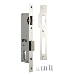 Корпус узкопрофильного замка с роликовой защелкой PROF155-25 (155-25) CP хром