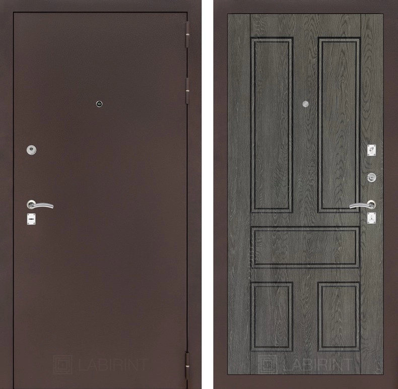 Входная дверь CLASSIC антик медный 10 - Дуб филадельфия графит